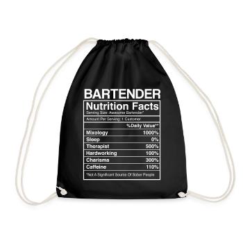 Bartender Mixologist Bartender - Turnbeutel - Schwarz - Vorne