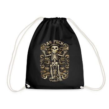 Mayan God Mayan Goddess Ah Puch Artwork - Drawstring Bag - black - Front