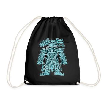 Aztekischer Gott Antike Mythologie Xochiquetzal - Turnbeutel - Schwarz - Vorne