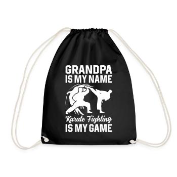 Karaté Grand-père est mon nom Karaté de combat est mon ga - Sac de sport léger - noir - Devant