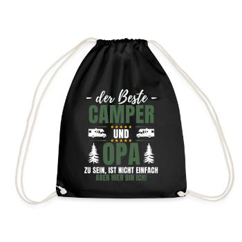 LE MEILLEUR CAMPEUR ET GRAND-PÈRE - Fun Camping - Sac de sport léger - noir - Devant