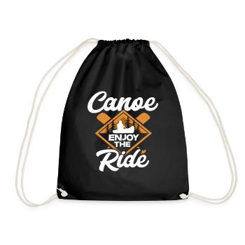 Canoe Sport Hobby Boat Water - Drawstring Bag - black - Front