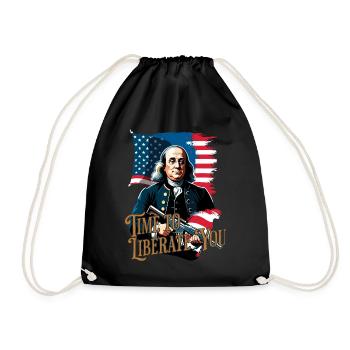 Il est temps de libérer le design vintage drôle 4 juillet - Sac de sport léger - noir - Devant