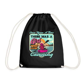 Girl That Canoe Loves Canoe - Drawstring Bag - black - Front