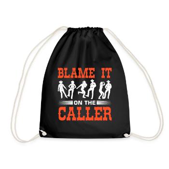 Funny Square Dance Saying - Drawstring Bag - black - Front