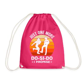 Witziger Square Dance Spruch - Turnbeutel - Fuchsia - Vorne