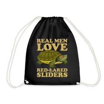 Red-eared Turtle Turtle - Drawstring Bag - black - Front
