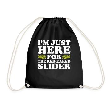 Red-eared Turtle Turtle - Drawstring Bag - black - Front