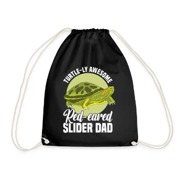 Red-eared Turtle Turtle - Drawstring Bag - black - Front