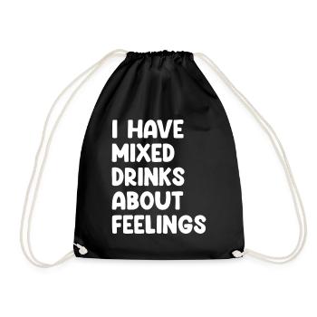 J’ai mélangé des verres sur les sentiments - Sac de sport léger - noir - Devant