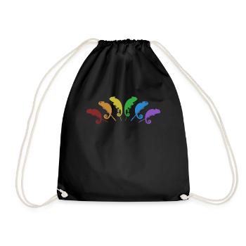 Chameleons LGBT Rainbow Panther Veiled Lover - Drawstring Bag - black - Front