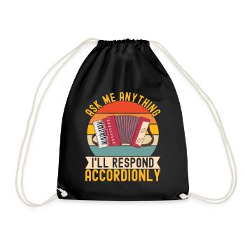 Accordéoniste Accordéoniste - Sac de sport léger - noir - Devant