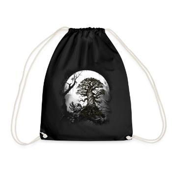 Halloween Corbeau Corbeau Forêt Créature Forêt Occulte - Sac de sport léger - noir - Devant