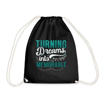 Events Coordinator Turning Dreams Into Planning - Turnbeutel - Schwarz - Vorne