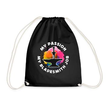Bladesmith Ma passion Mon forgeron de lames Blade Crafter - Sac de sport léger - noir - Devant
