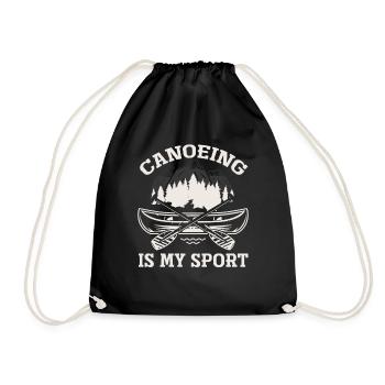 Canoe is my sport Sportsman Canoeist - Drawstring Bag - black - Front