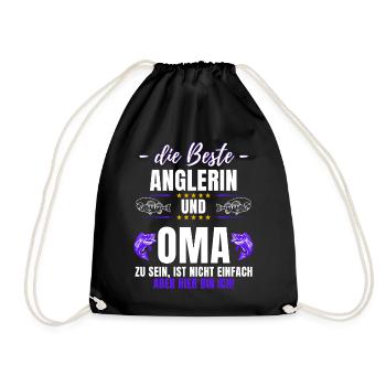 Drôle Angler Ange Pêche Pêcheuse Pêcheuse - Sac de sport léger - noir - Devant