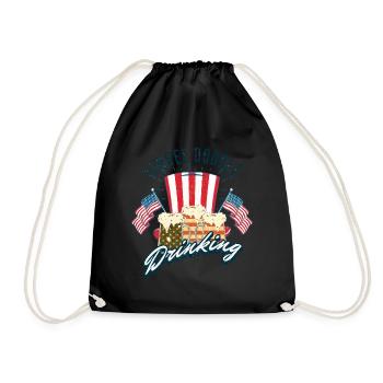 Boire comme Lincoln Design vintage rétro - Sac de sport léger - noir - Devant
