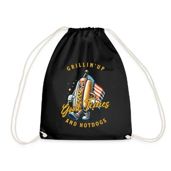 Good Time Hotdogs Lustiges Bbq-wortspiel Retro - Turnbeutel - Schwarz - Vorne