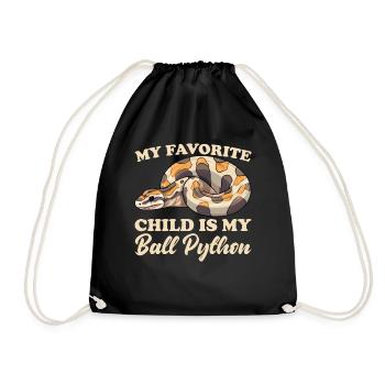 Banana Ball Python Herpetologist Coral Ball - Drawstring Bag - black - Front