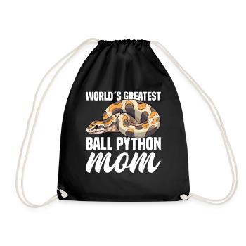 Banana Ball Python Herpetologist Coral Ball - Drawstring Bag - black - Front