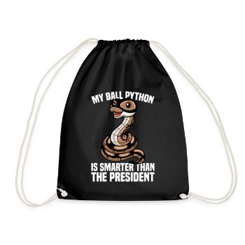 Banana Ball Python Herpetologist Coral Ball - Drawstring Bag - black - Front
