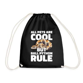 Banana Ball Python Herpetologist Coral Ball - Drawstring Bag - black - Front