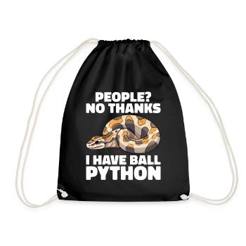 Banana Ball Python Herpetologist Coral Ball - Drawstring Bag - black - Front