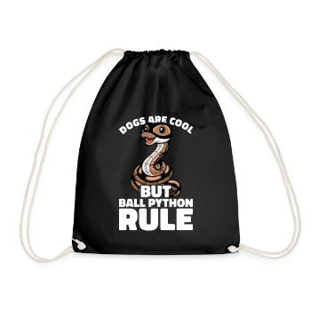 Banana Ball Python Herpetologist Coral Ball - Drawstring Bag - black - Front