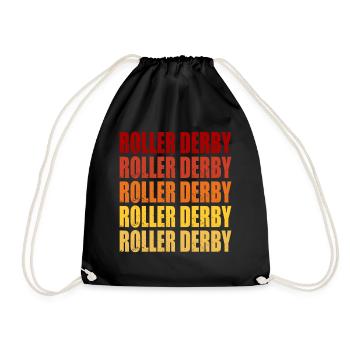 Roller Derby Retro Vintage Graphic - Drawstring Bag - black - Front