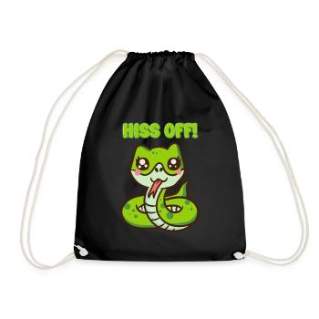 Sifflement ! - Jeu de mots sur le serpent mignon - Sac de sport léger - noir - Devant