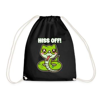 Sifflement ! - Jeu de mots sur le serpent mignon - Sac de sport léger - noir - Devant