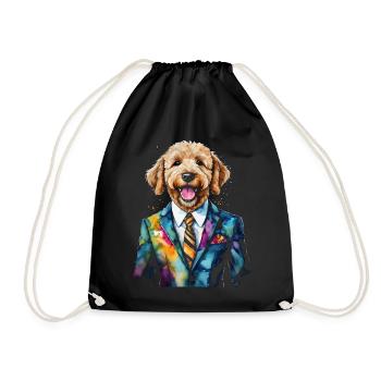 Costume Goldendoodle Chien Animal Design Imprimer - Sac de sport léger - noir - Devant