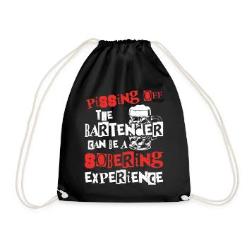 Bartender Mixologist Pissing Off - Drawstring Bag - black - Front