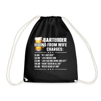 Bartender Mixologist Bartender - Drawstring Bag - black - Front