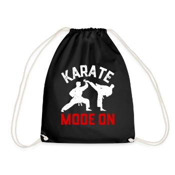 Mode Karaté activé - Combattant de karaté - Sac de sport léger - noir - Devant