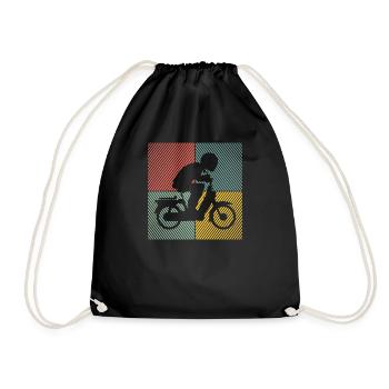 Cyclomoteur scooter cyclomoteur cyclomoteur conducteur de cyclomoteur tshirt cyclomoteur - Sac de sport léger - noir - Devant