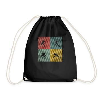 Fencing Game Gamer Fencer Game Fencing Fencer - Drawstring Bag - black - Front