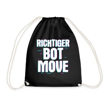 Richtig bot Move – Humour et style de joueur - Sac de sport léger - noir - Devant