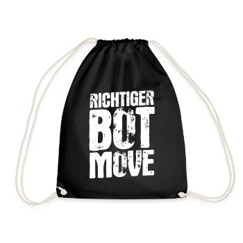 Richtig bot Move – Humour et style de joueur - Sac de sport léger - noir - Devant