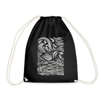 Dieu aztèque mythologie aztèque Chalchiuhtotolin - Sac de sport léger - noir - Devant