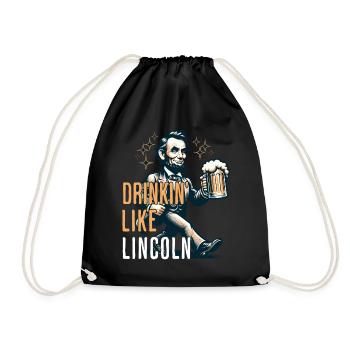 Boire comme Lincoln Design vintage rétro - Sac de sport léger - noir - Devant