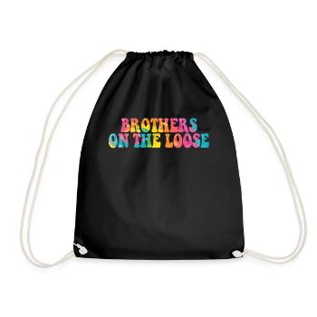 Brothers On The Loose Sibling Journey - Drawstring Bag - black - Front