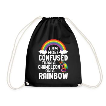 I'm more confused than a chameleon - Drawstring Bag - black - Front