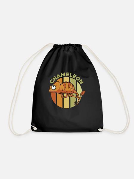Panthère rétro voilée Chamaeleonidae amant - Sac de sport léger - noir