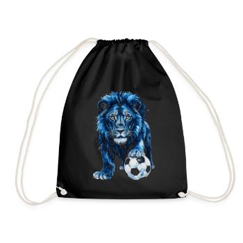 Lion Football Coloré Angleterre Animal Design Imprimer - Sac de sport léger - noir - Devant