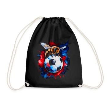 Abeille Football Coloré Slovénie Slovénie Design Imprimer - Sac de sport léger - noir - Devant