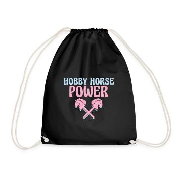 Hobby Horse Power - Hobby Horse Steckenpferd - Drawstring Bag - black - Front
