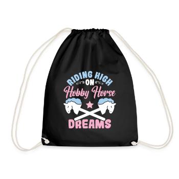 Hobby Horse Dreams - Hobby Horse Steckenpferd - Drawstring Bag - black - Front