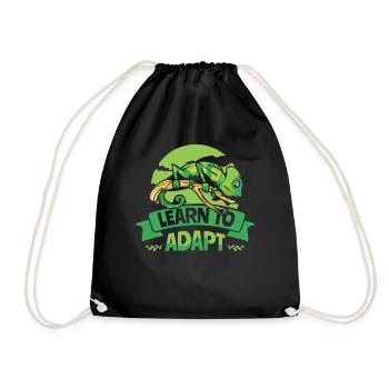 Apprenez à adapter la panthère voilée Chamaeleonidae - Sac de sport léger - noir - Devant